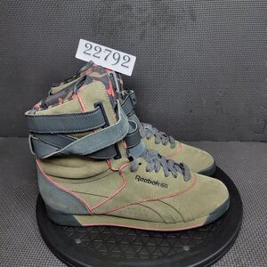 Reebok Freestyle Hi x Alicia Keys Shoes Womens Sz 6 Green Trainers Sneakers